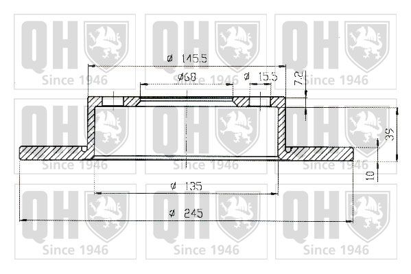 QUINTON HAZELL Тормозной диск BDC4754